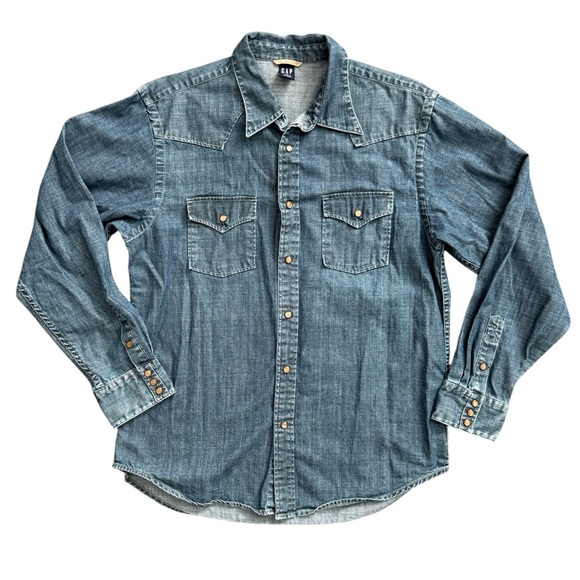 GAP Other - GAP Men's Denim Shirt Pearl Snap Buttons